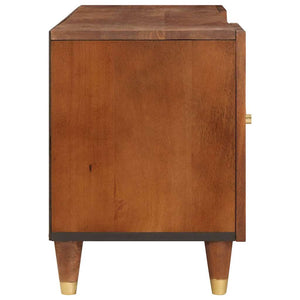 TV-skåp med låda Brun 105 x 33,5 x 46 cm Massivt mangoträ