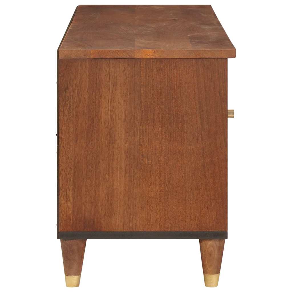 TV-skåp med låda Brun 100 x 33,5 x 46 cm Massivt mangoträ