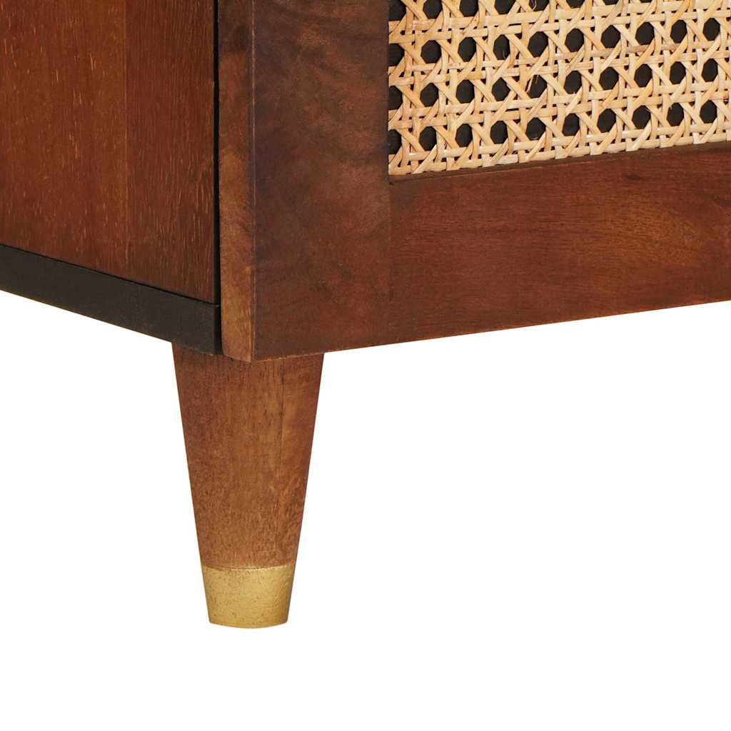 TV-skåp med låda Brun 80 x 33,5 x 46 cm Massivt mangoträ