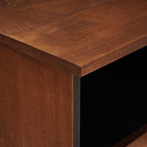 TV-skåp med låda Brun 100 x 33,5 x 46 cm Massivt mangoträ