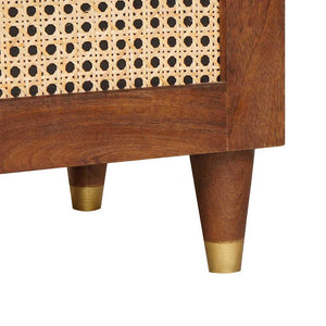 TV-skåp med låda Brun 100 x 33,5 x 46 cm Massivt mangoträ