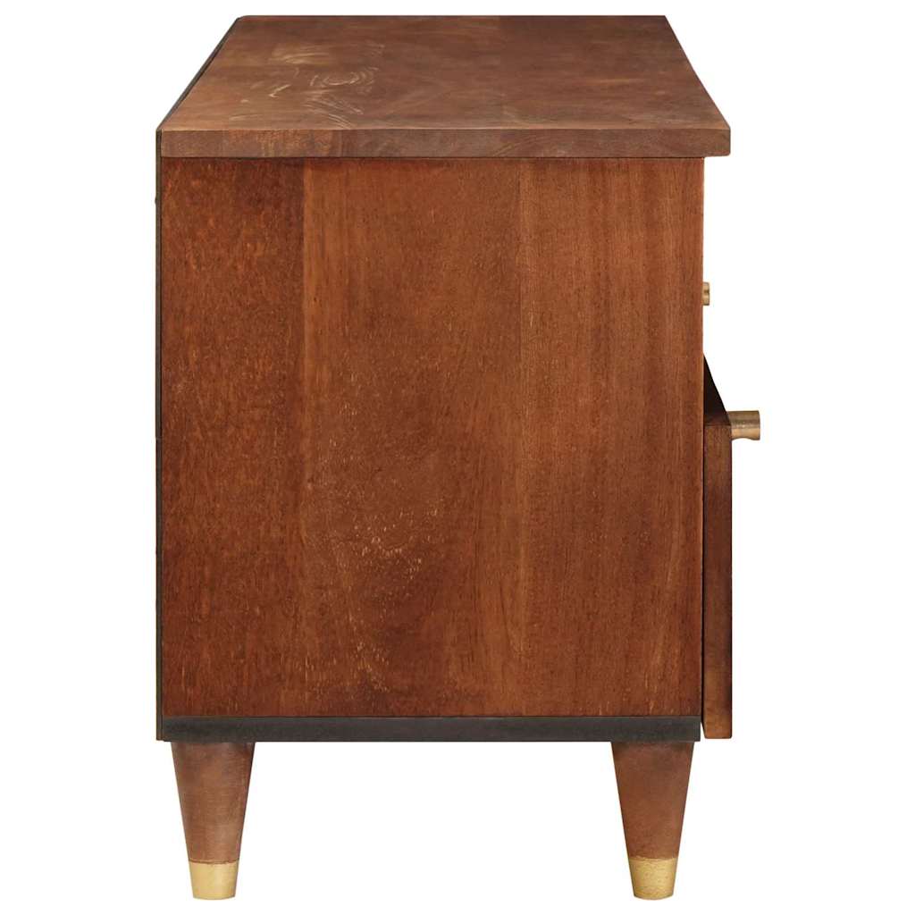 TV-skåp med låda Brun 100 x 33,5 x 46 cm Massivt mangoträ