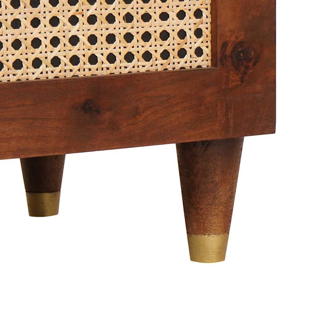 Sideboard med låda Brun 38 x 33,5 x 160 cm Massivt mangoträ