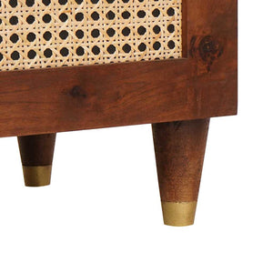 Sideboard med låda Brun 38 x 33,5 x 160 cm Massivt mangoträ