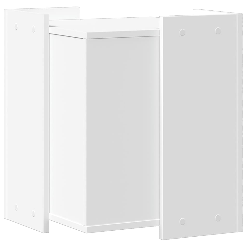 Skåp för kattlåda vit 42x42x51 cm konstruerat trä