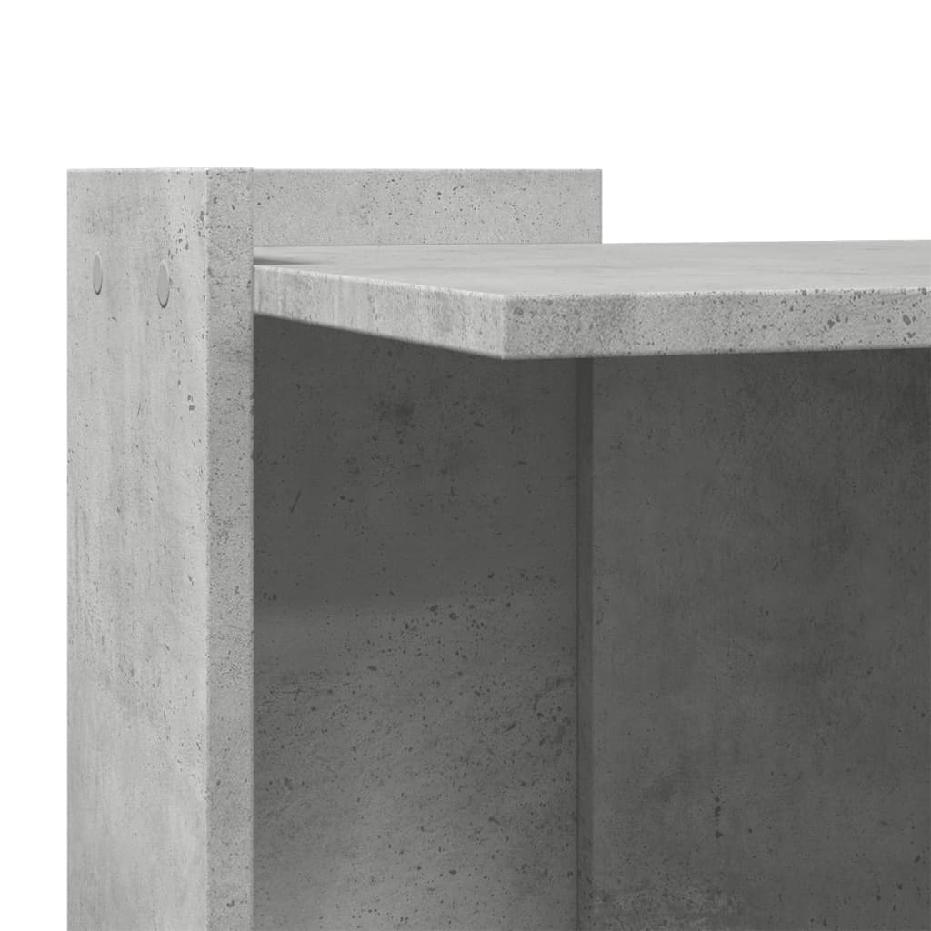 Skåp för kattlåda betonggrå 42x42x51 cm konstruerat trä