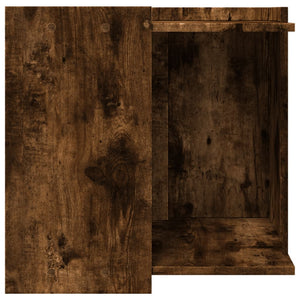 Skåp för kattlåda rökfärgad ek 53x53x51 cm konstruerat trä