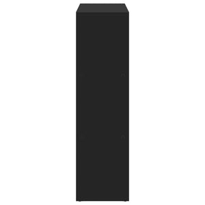 Bokhylla/Rumsavdelare svart 102x29x103,5 cm konstruerat trä