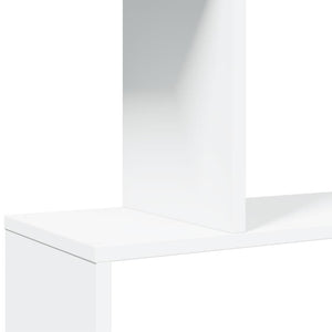 Bokhylla/Rumsavdelare 6 hyllor vit 70x24x193 cm konstruerat trä