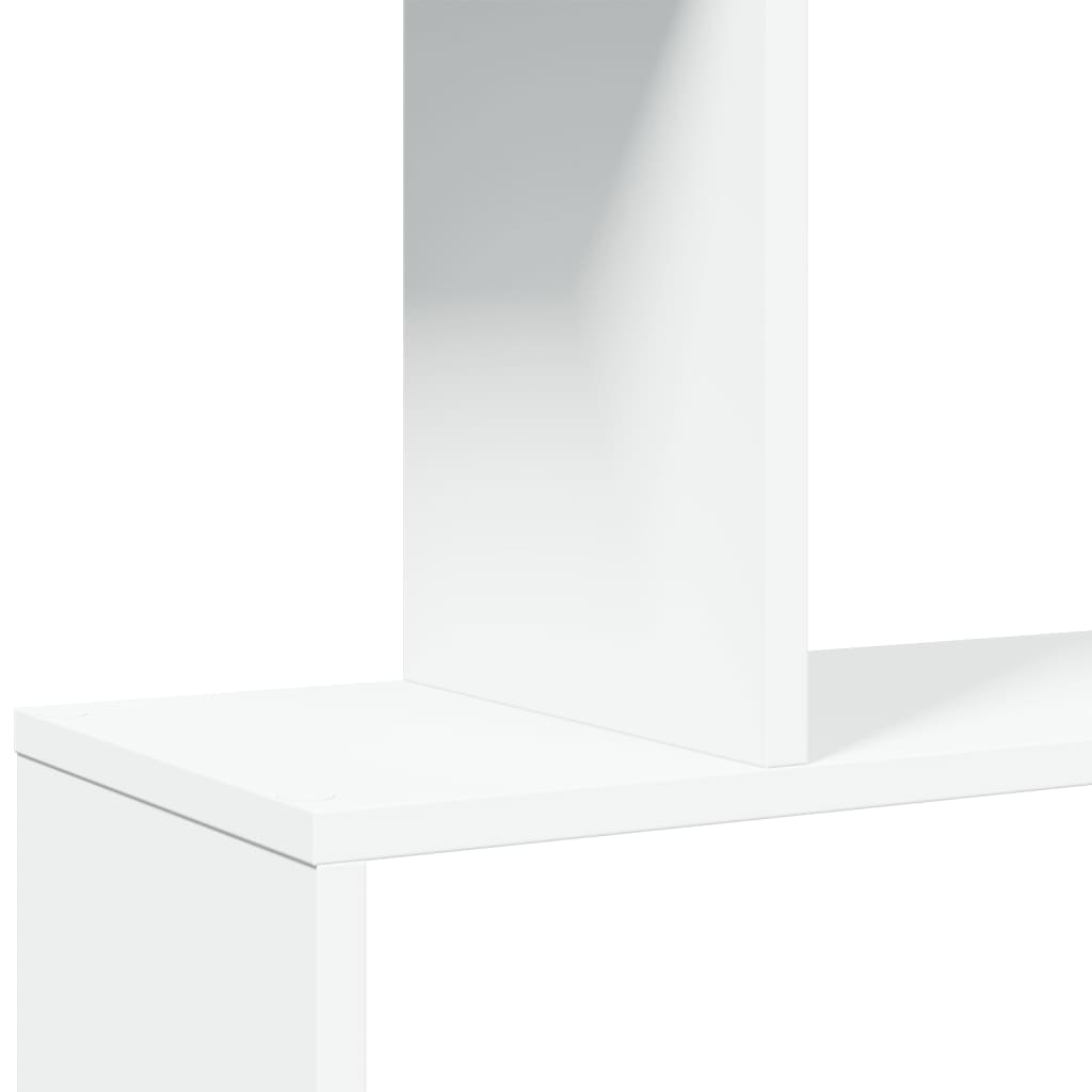 Rumsavdelare bokhylla 4 våningar vit 70x24x129 cm konstruerat trä