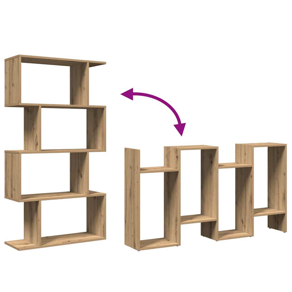 Bokhylla/Rumsavdelare 4 hyllplan ek 70x24x129cm konstruerat trä