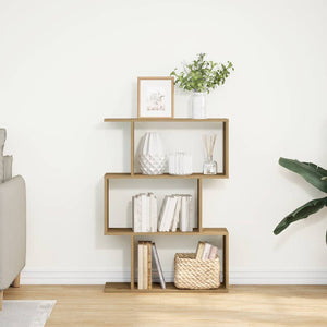 Bokhylla/Rumsavdelare 3 hyllor ek 70x24x97 cm konstruerat trä