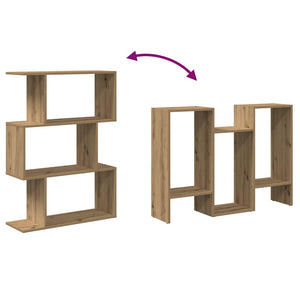 Bokhylla/Rumsavdelare 3 hyllor ek 70x24x97 cm konstruerat trä