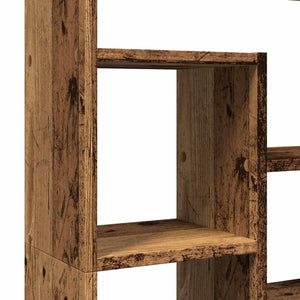 Bokhylla åldrat trä 72x20x120 cm konstruerat trä