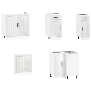 Köksskåpsset Kalmar 11 delar högglans vit konstruerat trä