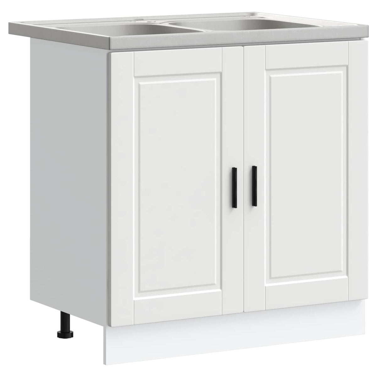 Diskbänksskåp Porto 2 st Vit 80 x 46 x 81,5 cm Konstruerat trä
