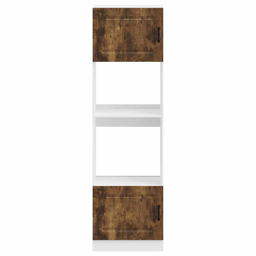 Ugnsskåp 2 st Kalmar rökfärgad ek konstruerat trä