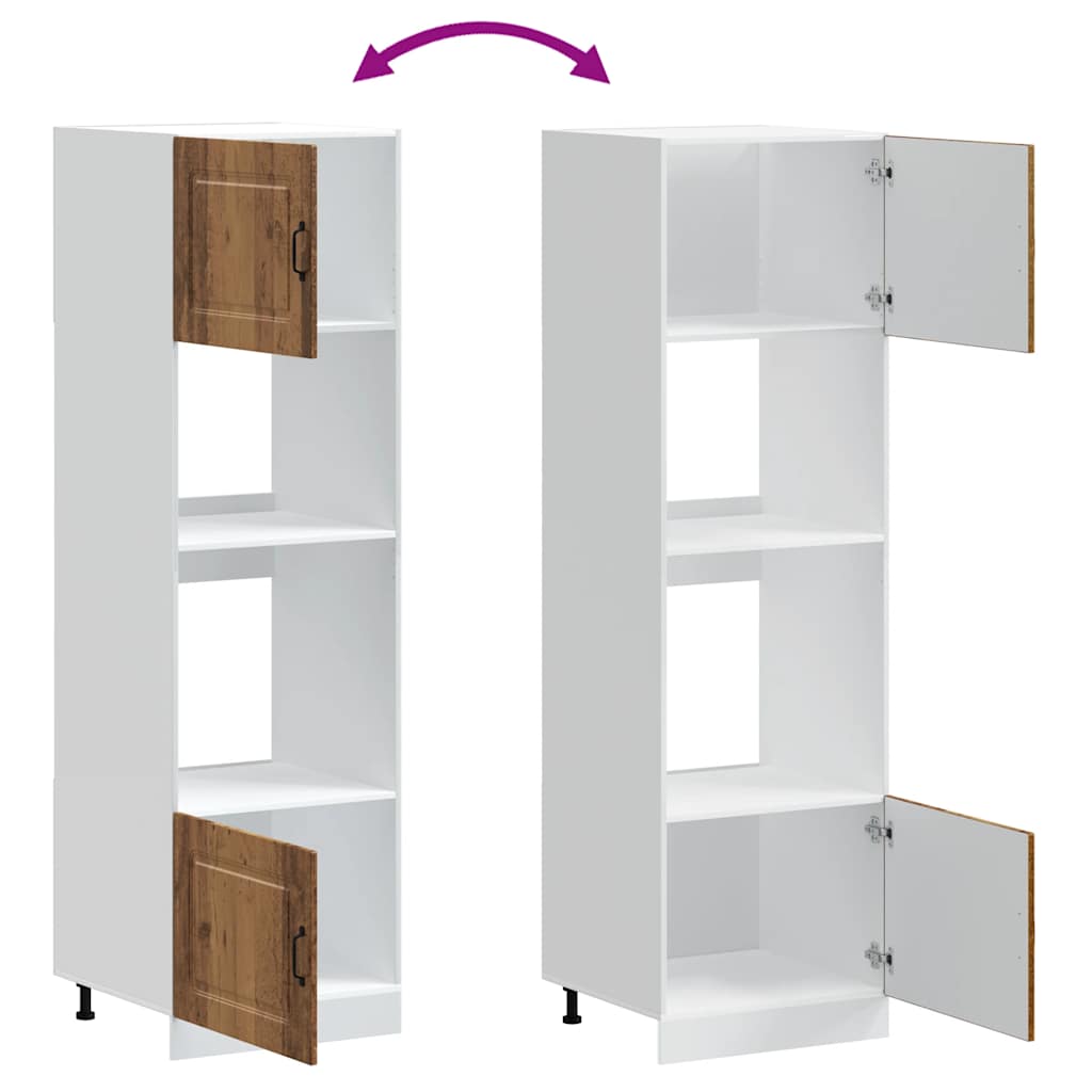 Ugnsskåp 2 st Kalmar åldrat trä konstruerat trä