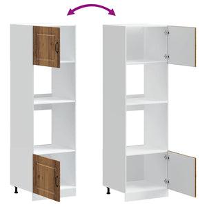 Ugnsskåp 2 st Kalmar åldrat trä konstruerat trä