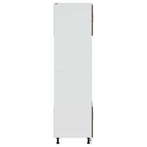 Ugnsskåp 2 st Porto brun ek konstruerat trä