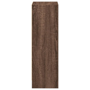 Bokhylla brun ek 40x24x76 cm konstruerat trä