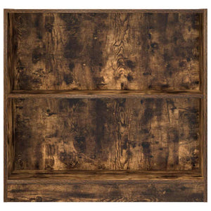 Bokhylla rökfärgad ek 80x24x76 cm konstruerat trä