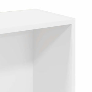 Bokhylla vit 80x24x109 cm konstruerat trä