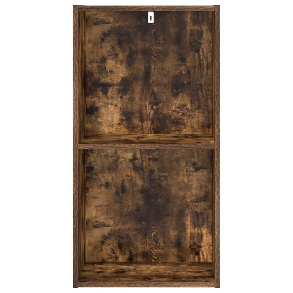 Bokhylla rökfärgad ek 40x30x77 cm konstruerat trä