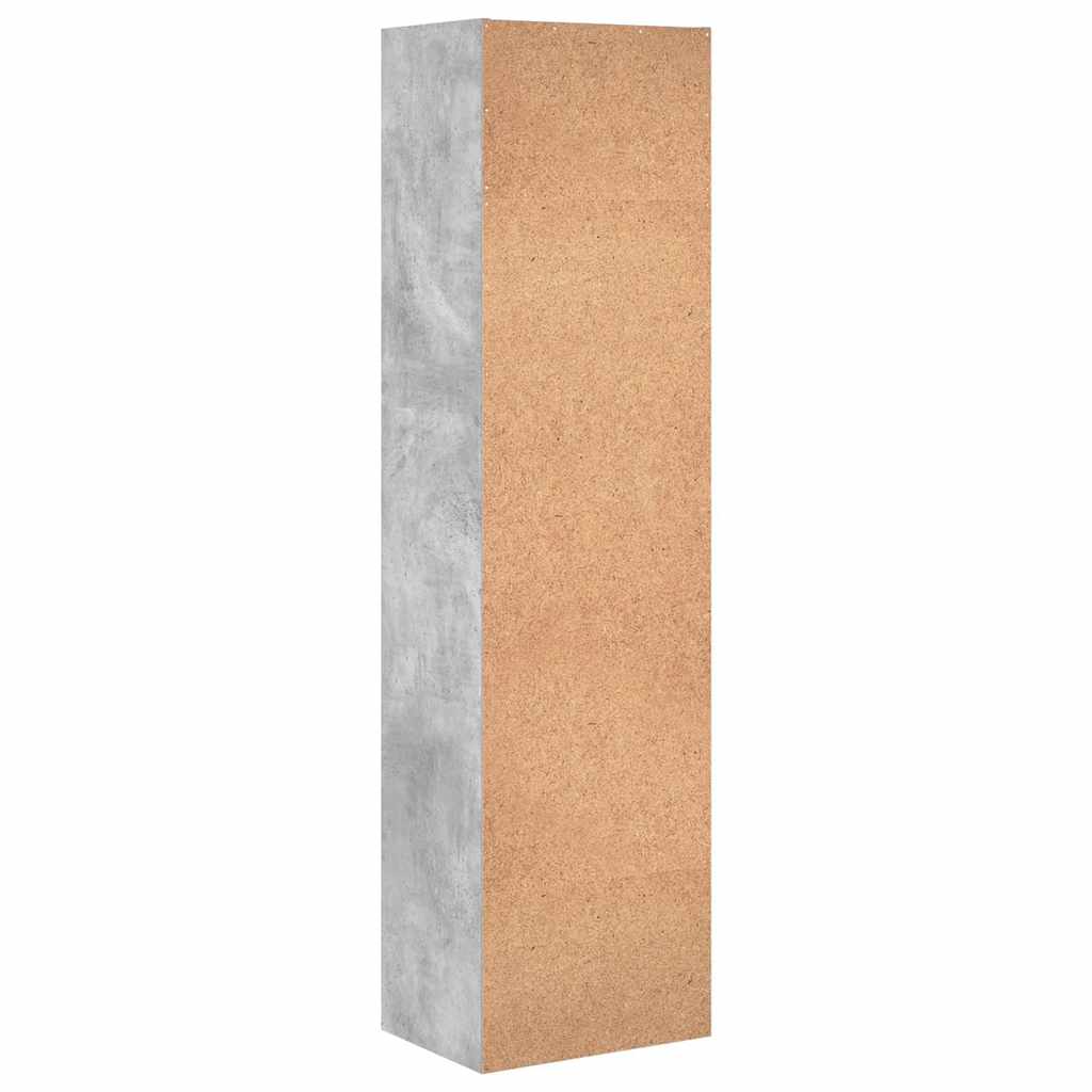 Bokhylla betonggrå 40x30x152 cm konstruerat trä