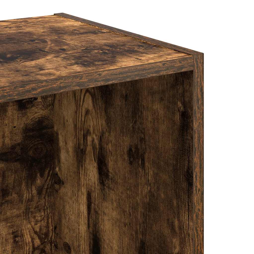 Bokhylla rökfärgad ek 40x30x152 cm konstruerat trä