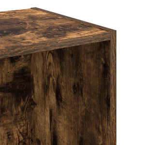 Bokhylla rökfärgad ek 40x30x152 cm konstruerat trä