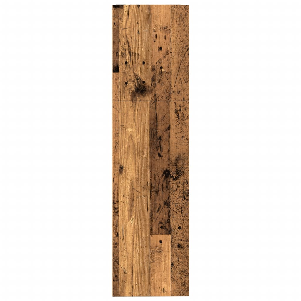 Bokhylla åldrat trä 80x30x114 cm konstruerat trä