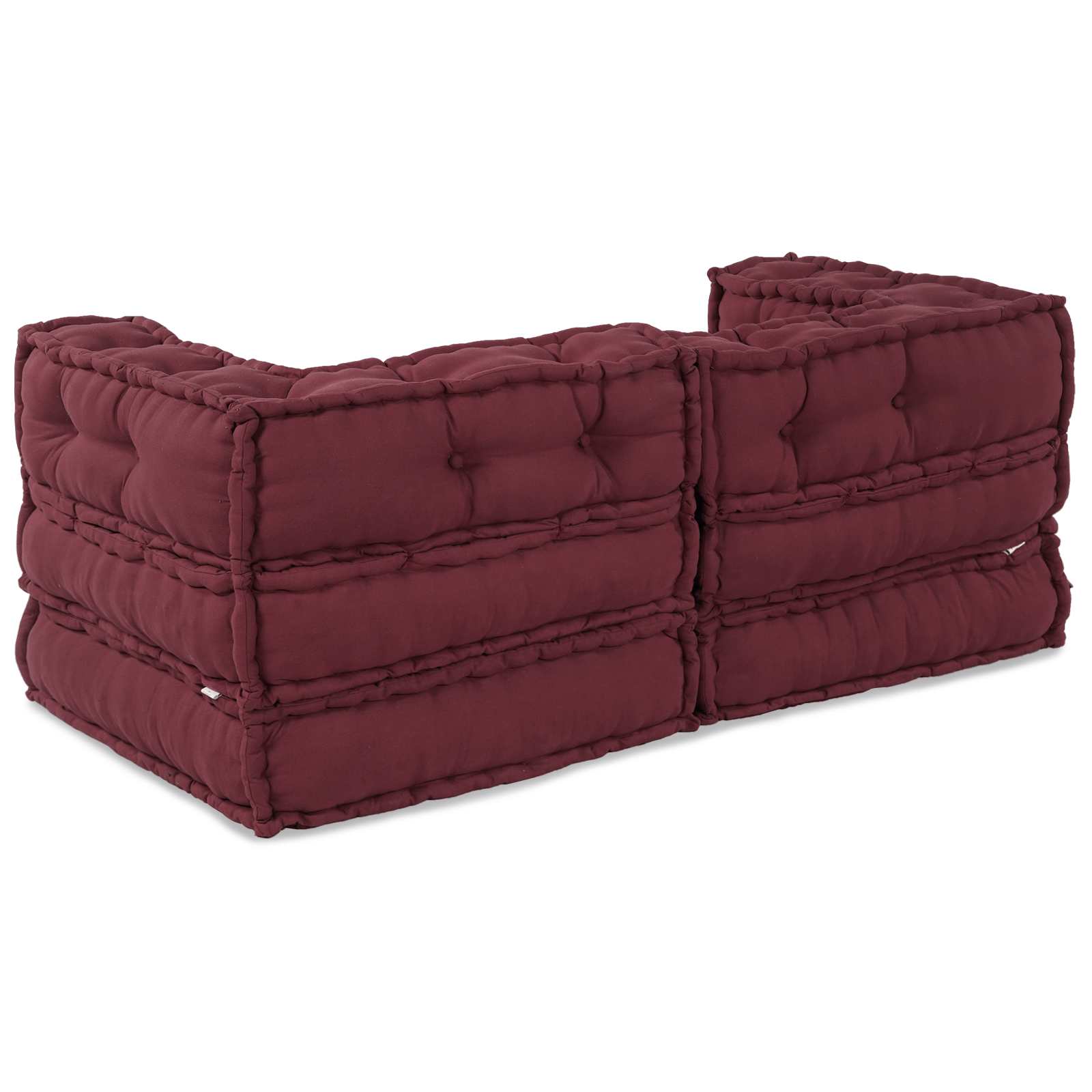 Modulär soffa 2 pcs Bordeaux 140 x 70 x 56 cm tyg