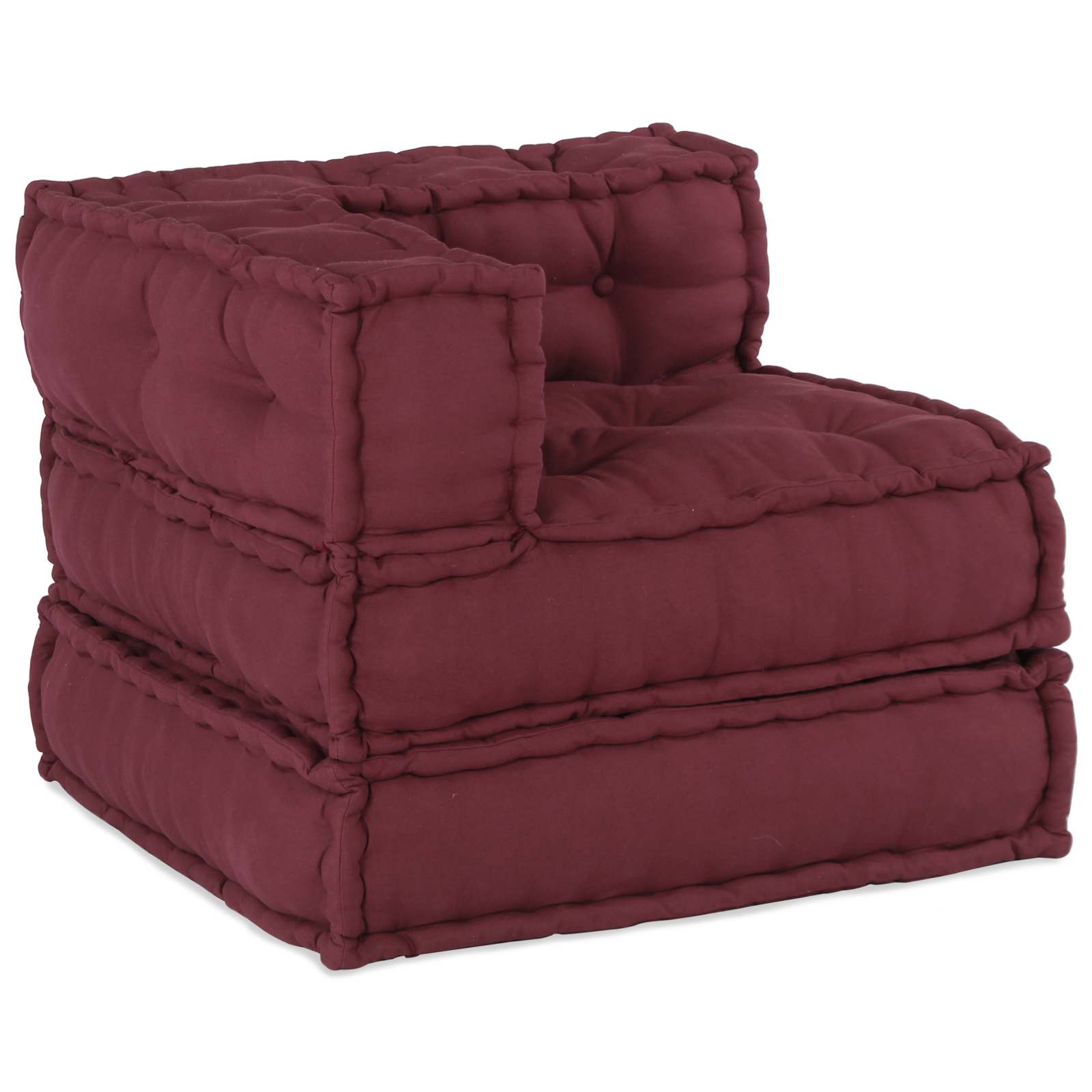 Modulär soffa 3 pcs Bordeaux tyg