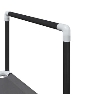 Skohyllor 2 st svart 10-vånings svart 33x33x174 cm fiberduk