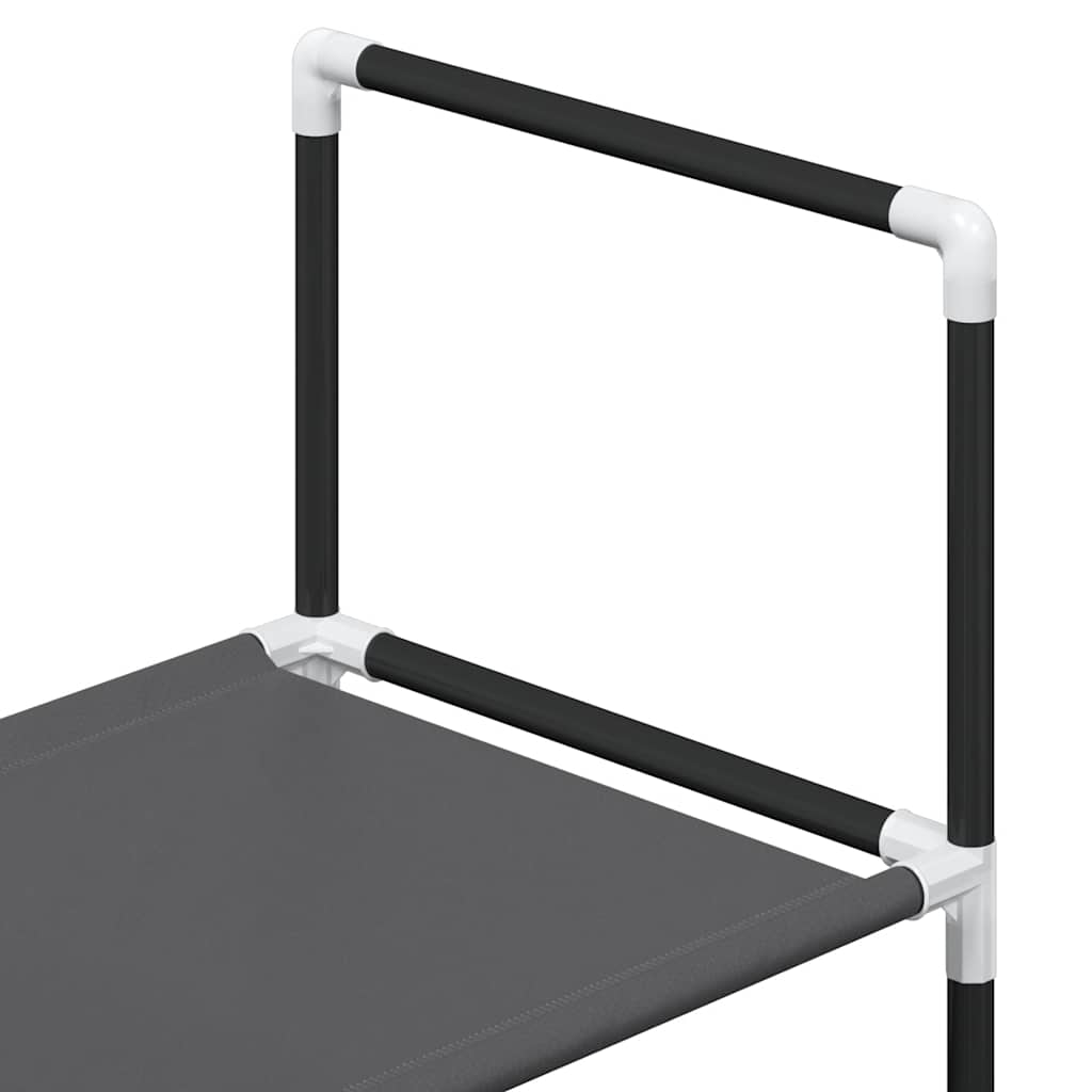 Skohylla 4 hyllor svart 44x28x77 cm fiberduk