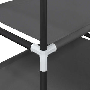 Skohylla 4 hyllor svart 44x28x77 cm fiberduk