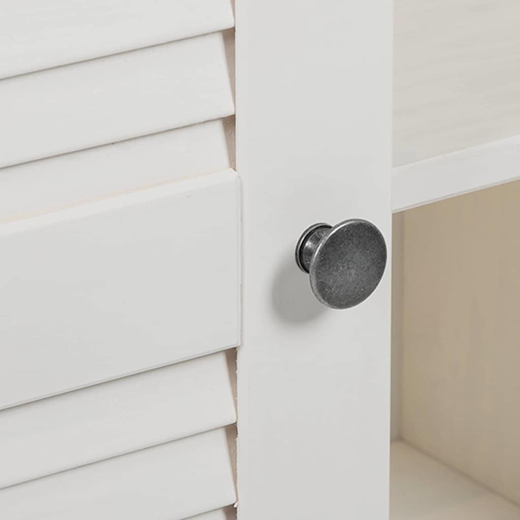 Badrumsskåp VIGO Vit och antikvit 68 x 34 x 110 cm Massiv furu