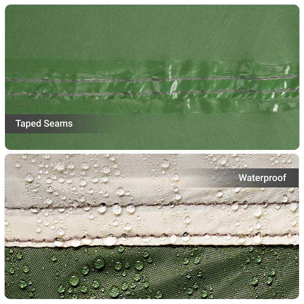 Familjetält med tak Grön och Vit 620 x 322 x 240 cm Polyester