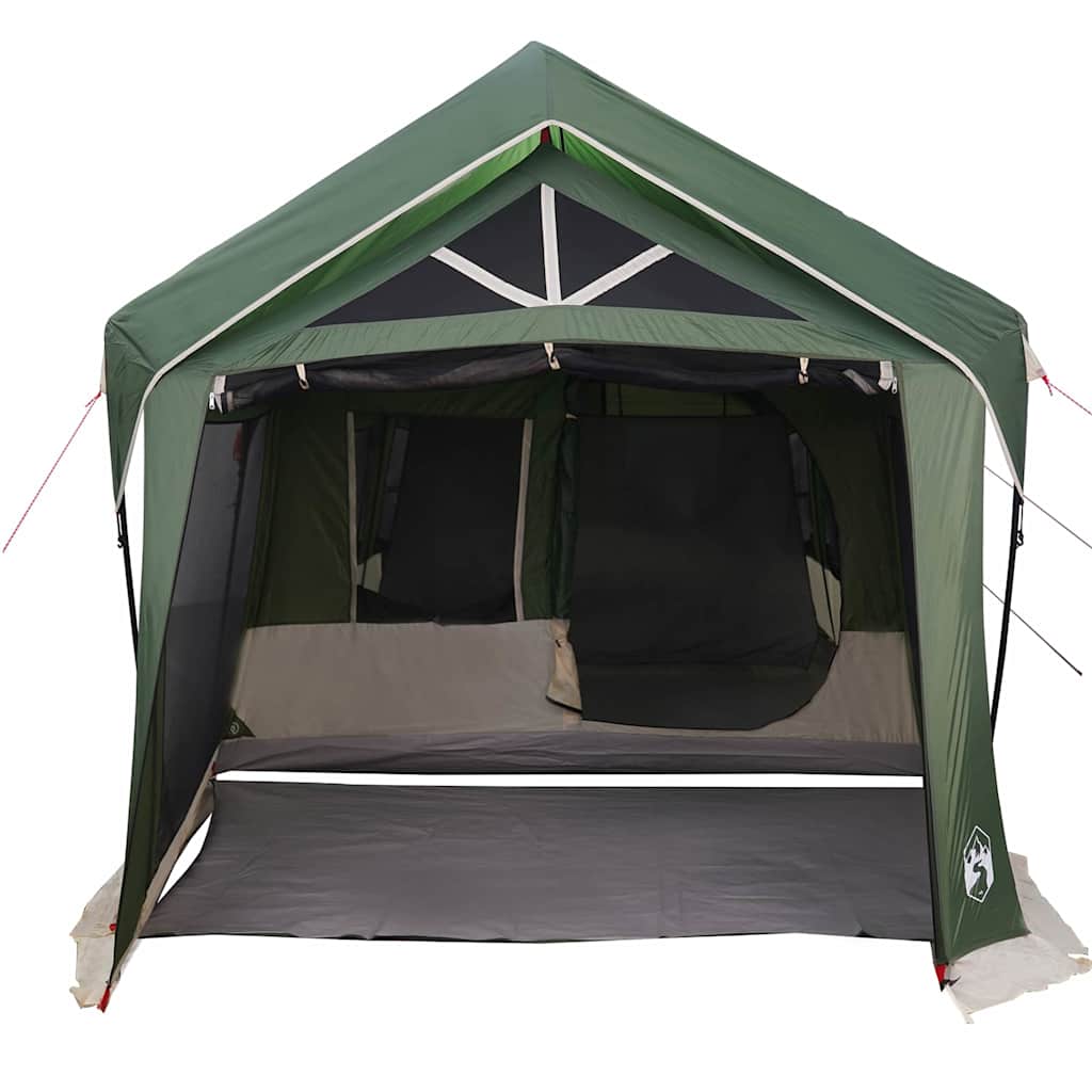 Familjetält med tak Grön och Vit 620 x 322 x 240 cm Polyester