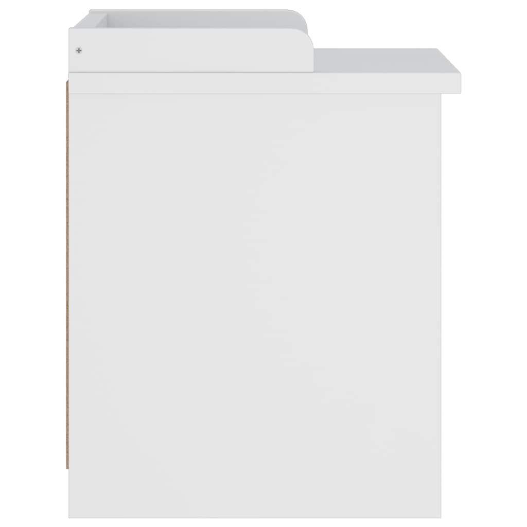 Hallbänk SANDNES vit 45x40x50 cm massiv trä furu