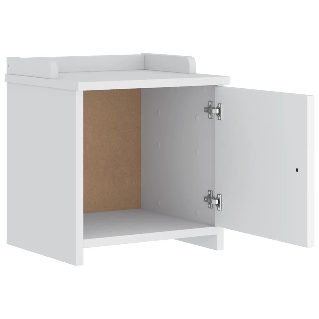 Hallbänk SANDNES vit 45x40x50 cm massiv trä furu