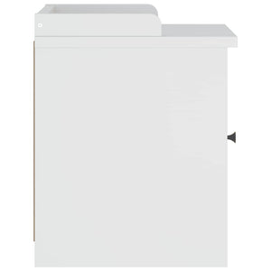 Hallbänk SANDNES vit 45x40x50 cm massiv trä furu