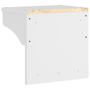 Vägghängd klädhängare SANDNES vit 43x30x42 cm massiv trä furu