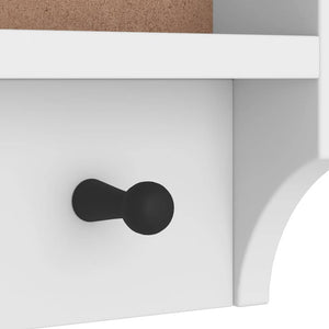 Vägghängd klädhängare SANDNES vit 87x12x35 cm massiv trä furu