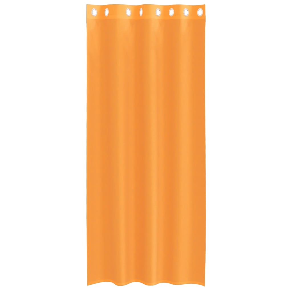Voile gardiner med genomföringar 2 st orange 140x245 cm