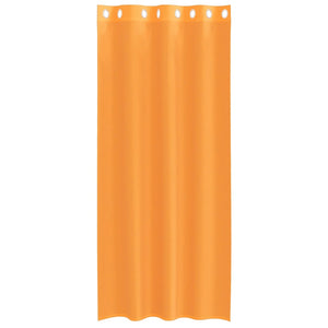 Voile gardiner med genomföringar 2 st orange 140x245 cm