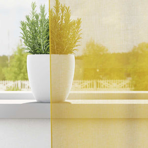 Voile gardiner med genomföringar 2 st gul