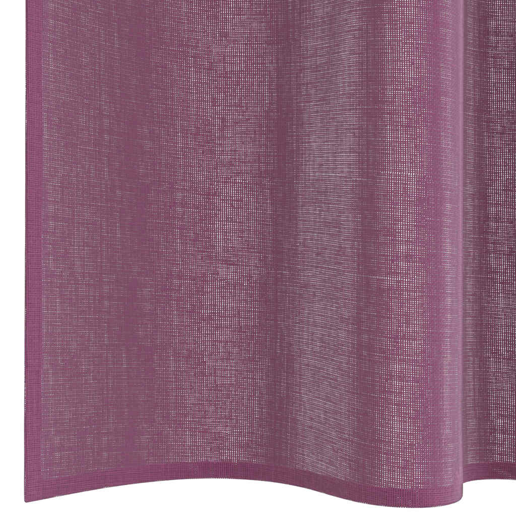 Voile gardiner med öglor 2 st lila 140x245 cm