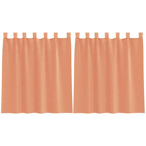 Voile gardiner med öglor 2 st terrakotta 140x140 cm